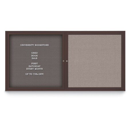 United Visual Products Corkboard, Rubber/Bronze, 72"x48" UV408PLUS-BRONZE-RUBBER